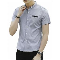 BR19901 - KEMEJA LIONEL GREY LENGAN PENDEK