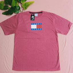 BR20078 - TOMMY JEANS MERAH KAOS PRIA TSHIRT TUMBLR TEE - size L