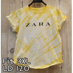 BR20100 - KAOS TIE DYE ZARA KUNING SIZE 3XL