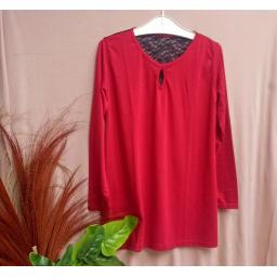 BR20117 - ATASAN MAROON LENGAN PANJANG