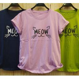 BR20201-2 - MEOW TSHIRT TUMBLR TEE - lilac