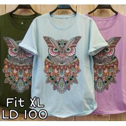 BR20274 - OWL TSHIRT TUMBLR TEE SIZE XL - biru