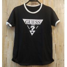 BR20290 - GUESS HITAM TSHIRT TUMBLR TEE