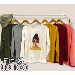 BR20313 - GIRL TSHIRT TUMBLR TEE LENGAN PANJANG SIZE XL - kunyit