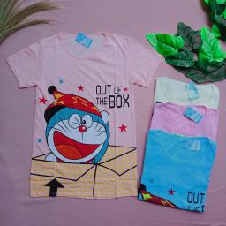 BR20376 - DORAEMON TSHIRT TUMBLR TEE - peach