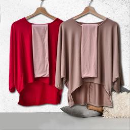 BR20432 - BLOUSE BATWING - brown