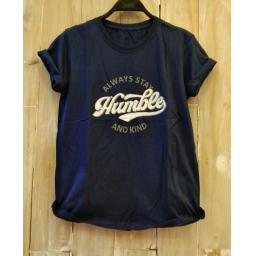 BR20554 - ALWAYS STAY HUMBLE NAVY TSHIRT TUMBLR TEE