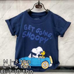 BR20626-1 - SNOPY NAVY KAOS ANAK TSHIRT TUMBLR TEE - size M