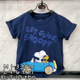 BR20626-1 - SNOPY NAVY KAOS ANAK TSHIRT TUMBLR TEE - size M