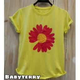 BR20888 - FLOWER LIME TSHIRT TUMBLR TEE (BABYTERRY)