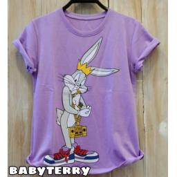 BR20896 - BUNNY LILAC TSHIRT TUMBLR TEE (BABYTERRY)