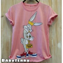 BR20897 - BUNNY PINK TSHIRT TUMBLR TEE (BABYTERRY)