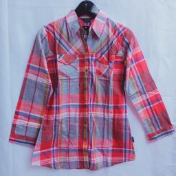 BR20981 - KEMEJA WANITA LENGAN PANJANG MERAH