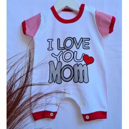 BR21022 - JUMPER BAYI I LOVE MOM MERAH