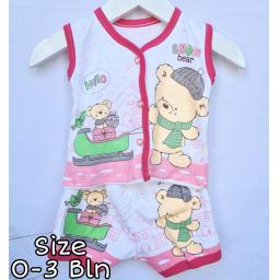 BR21120 - SETELAN BAYI BEAR PINK