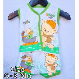 BR21121 - SETELAN BAYI BEAR HIJAU