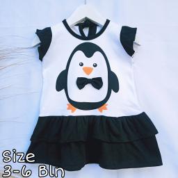 BR21126 - DRESS BAYI PINGUIN HITAM