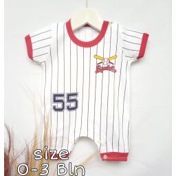 BR21231 - JUMPER BAYI BASEBALL MERAH