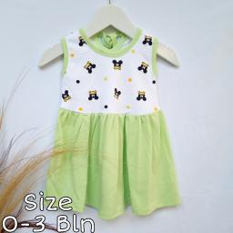 BR21237 - DRESS BAYI NEWBORN MICKEY HIJAU