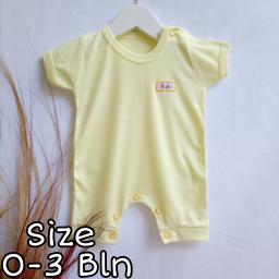 BR21242 - JUMPER BAYI NEWBORN POLOS KUNING