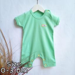 BR21243 - JUMPER BAYI NEWBORN POLOS HIJAU