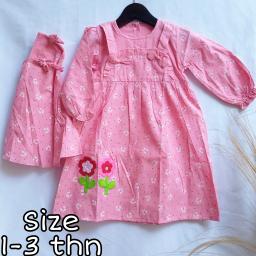 BR21398 - GAMIS MUSLIM ANAK PINK