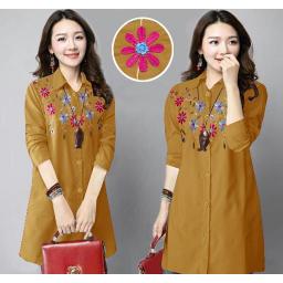 BR21440 - KEMEJA TUNIK FLOWER KUBUS