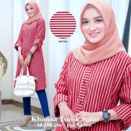 BR21442 - KEMEJA TUNIK SALUR RED