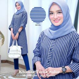 BR21443 - KEMEJA TUNIK SALUR BLUE