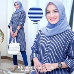 BR21443 - KEMEJA TUNIK SALUR BLUE