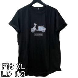 BR21579 - VESPA HITAM KAOS PRIA TSHIRT TUMBLR TEE SIZE XL