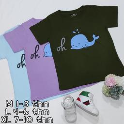 BR21588-1 - PAUS KAOS ANAK TSHIRT TUMBLR TEE - Size M Biru