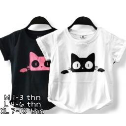 BR21590-1 - CAT KAOS ANAK TSHIRT TUMBLR TEE - Size M Hitam