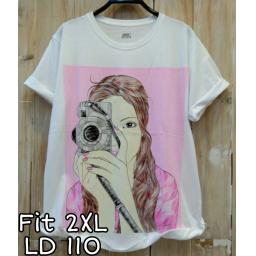 BR21653 - GIRL PUTIH TSHIRT TUMBLR TEE SIZE 2XL