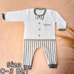 BR21665 - JUMPER BAYI PITA LENGAN PANJANG ABU