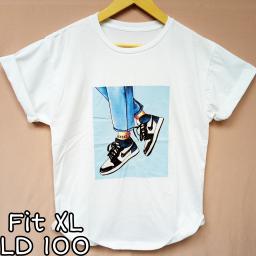 BR21730 - SHOES PUTIH KAOS TSHIRT TUMBLR TEE