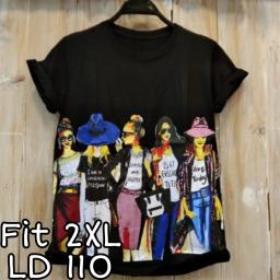 BR21793 - GIRL HITAM TSHIRT TUMBLR TEE SIZE 2XL