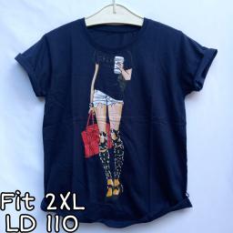 BR21794 - CELI PARIS NAVY TSHIRT TUMBLR TEE SIZE 2XL