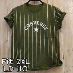 BR21805 - CONVERSE SALUR HIJAU TSHIRT TUMBLR TEE SIZE 2XL