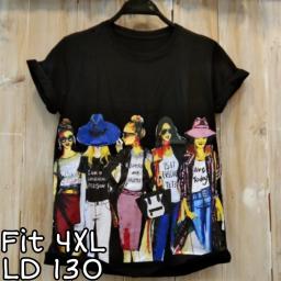 BR21817 - GIRL HITAM TSHIRT TUMBLR TEE SIZE 4XL