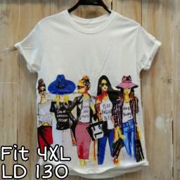 BR21818 - GIRL PUTIH TSHIRT TUMBLR TEE SIZE 4XL