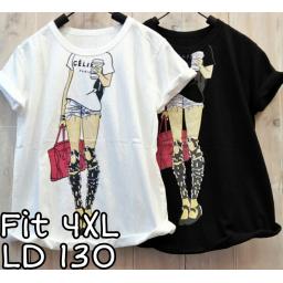 BR21822-2 - CELI TSHIRT TUMBLR TEE SIZE 4XL - Hitam