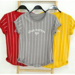 BR22141 - LOUIS TSHIRT TUMBLR TEE SALUR - Merah