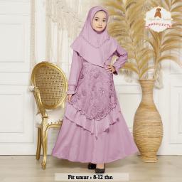 BR22153 - GAMIS SYARI ANAK LAVENDER