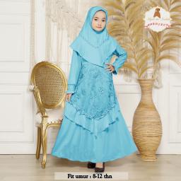 BR22155 - GAMIS SYARI ANAK BIRU