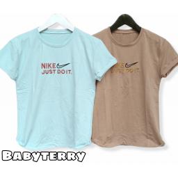BR22198 - NIK TSHIRT TUMBLR TEE (BABYTERRY) - Biru