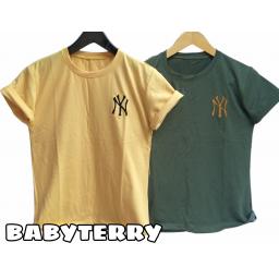 BR22200-1 - NEW YORK TSHIRT TUMBLR TEE (BABYTERRY) - Kuning Pastel