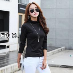 BR22280 - KAOS POLOS LENGAN PANJANG TURTLE NECK SIZE XL