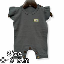 BR22312 - JUMPER BAYI POLOS RENDA ABU TUA