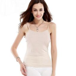 BR22354 - TANKTOP CREAM TALI KECIL - Size L